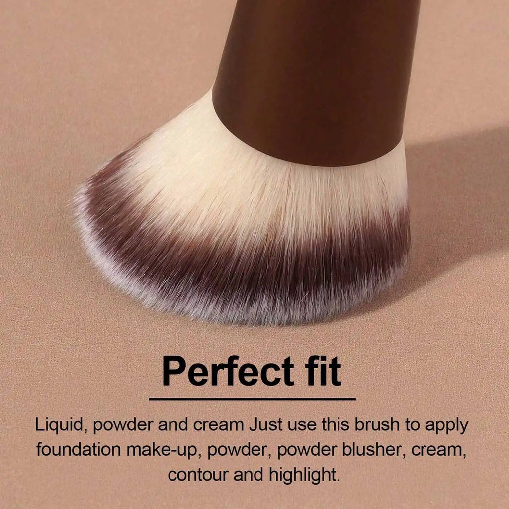 3pcs Professional Aluminum Tube Makeup Brush Set, Soft Foundation Brush, Blush Brush, Powder Brush, Concealer Brush