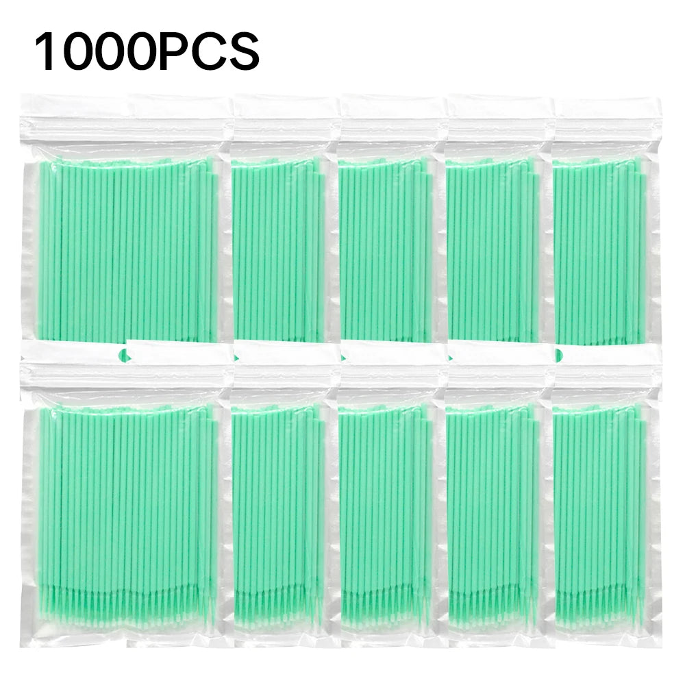 500/1000Pcs Eyelash Cleaning Brush Lash Extension Micro Cotton Swab Individual Eyelashes Microbrush Makeup Clean Remover Tools