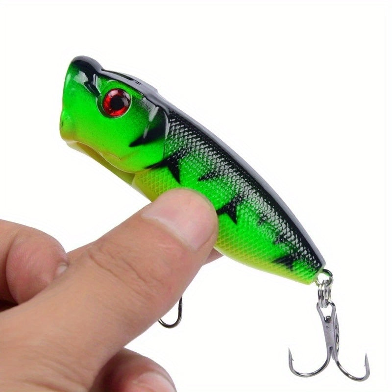 5pcs Premium Topwater Popper Fishing Lures - High-Quality Artificial Wobblers with 6# Hooks - Perfect for Catching Big Fish, 6.5cm/2.56inch, 12g, Hard Bait, Lifelike Action, Durable Construction, and Irresistible Colors