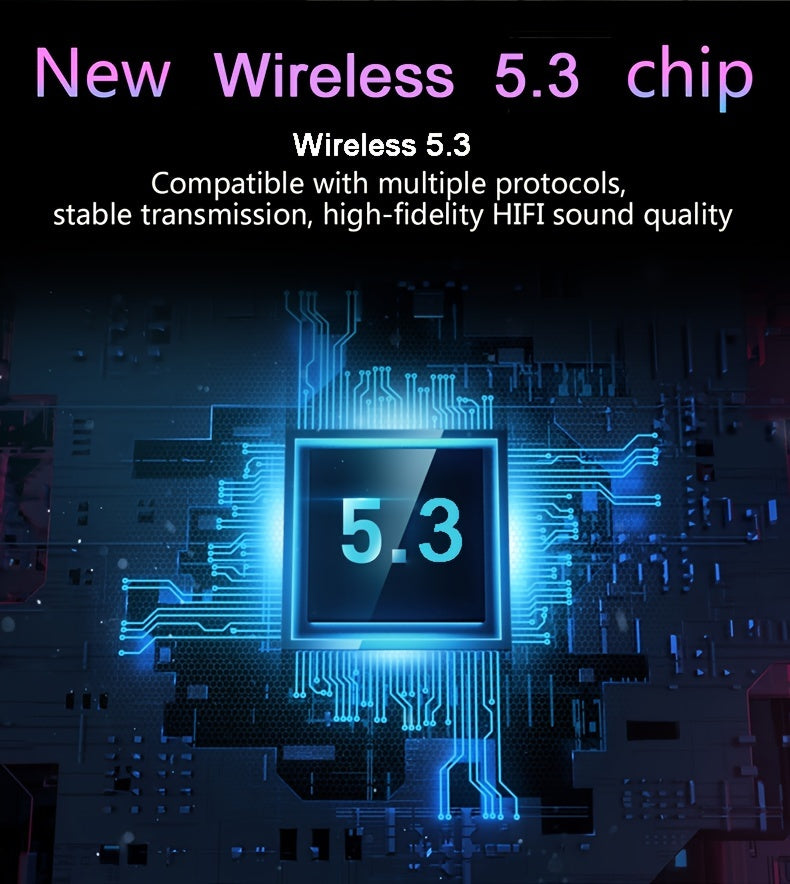 07S Wireless Over-Ear Headphones - Wireless 5.3, Long Battery Life, Soft Earmuffs, HD Sound, Portable & Adjustable for Outdoor Sports and Commuting, Outdoor Sports Headphones|Modern Wireless Headphones|Comfortable Earmuffs