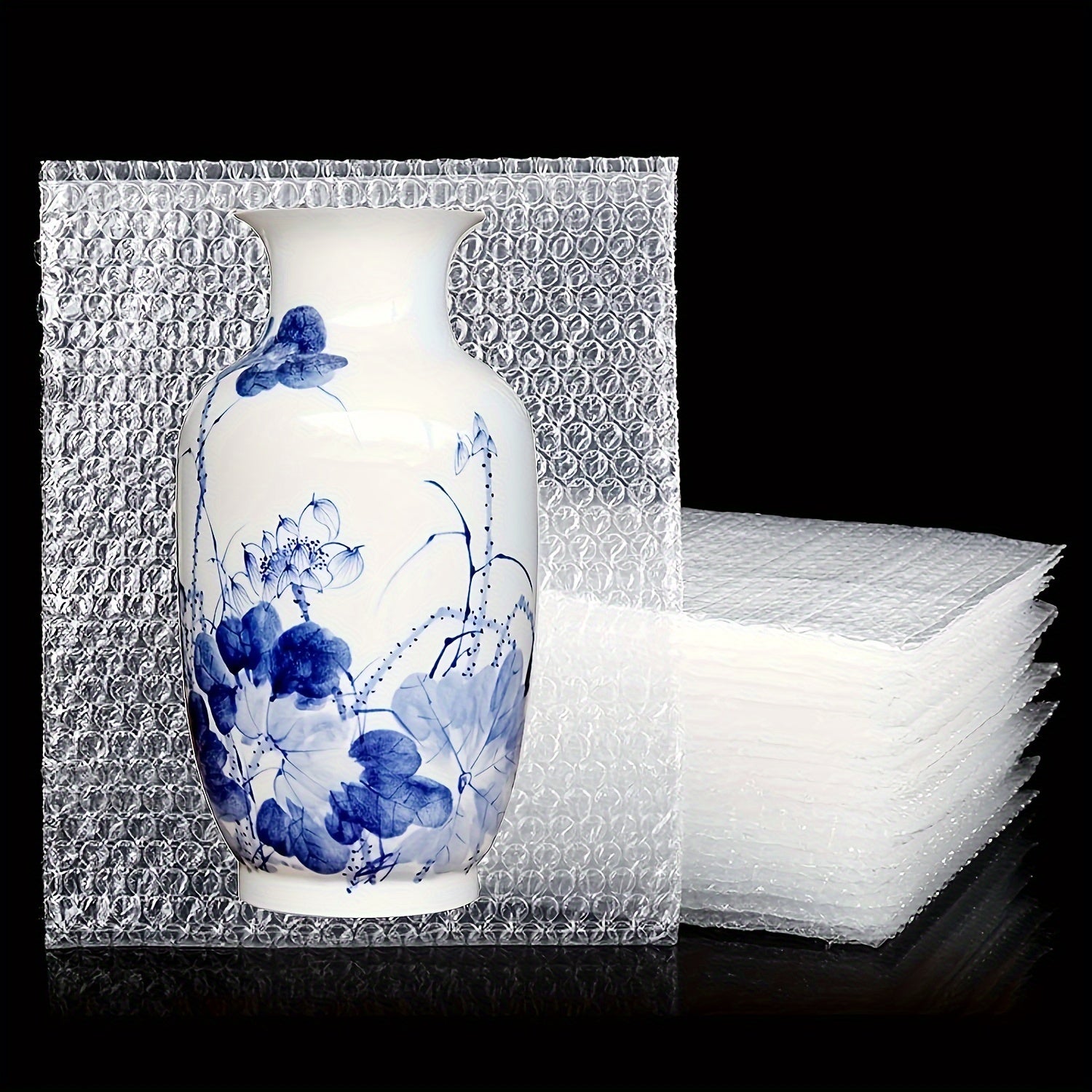 50-Pack Transparent Bubble Bags in 8 Sizes - Durable Plastic Padded Envelopes for Safe Shipping and Storage of Fragile Items, Including Dishes, Electronics, and Artwork - Protective Bubble Cushion Pouches for Moving (Sizes: 5