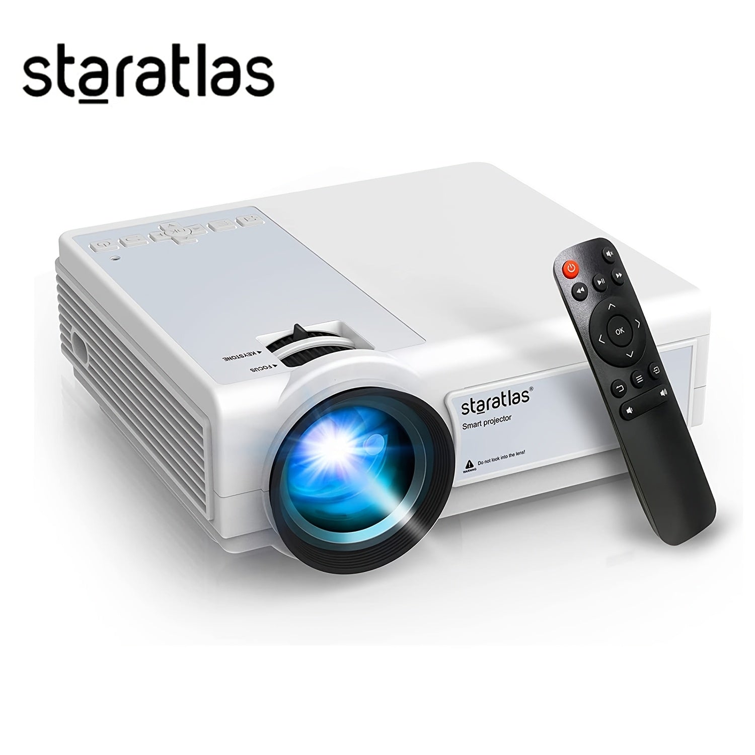 4K Projector with WiFi Portable Native 1080P Projector Outdoor Movie Projectors for Home Cinema Mini Projector Compatible with HDTV, USB, AV, Fire Stick, PS5, Projector for Smartphone Office Electronics Projector