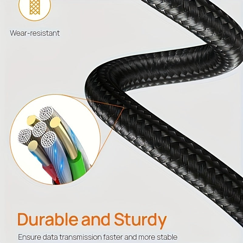 3.3ft/6.6ft/9.9ft USB 18W Fast Charging Data Cable - For IPhone 14/13/12/11 Pro Max/12 Mini/XR/XS/X/8/7/6 Plus/SE For IPad.