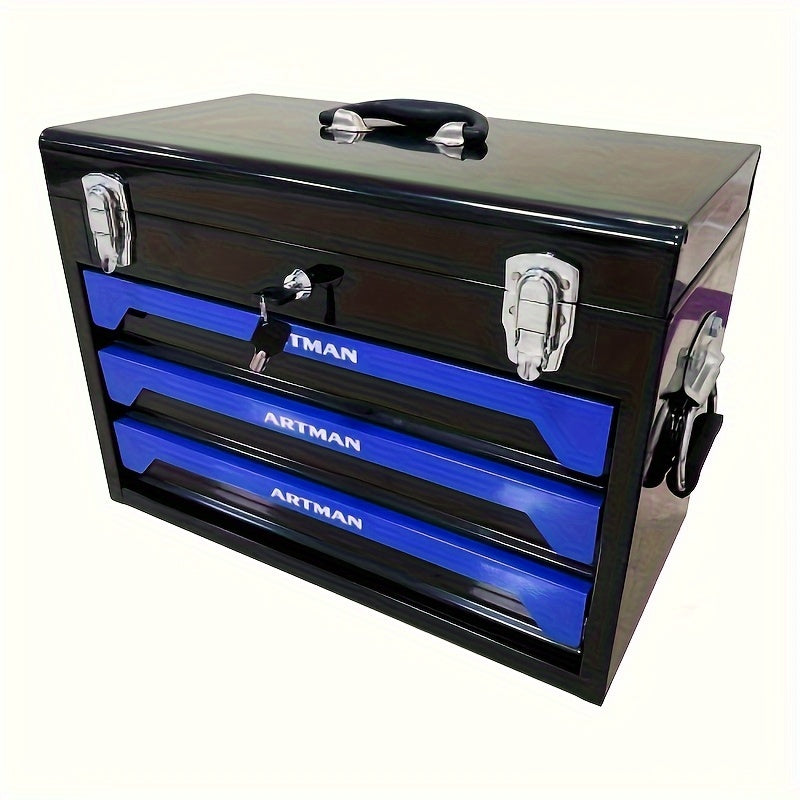 239/439pcs Mechanic'S Tool Collection, Home Tool Kit Featuring a Sturdy 3-Drawer Metal Storage Box, Portable Toolbox Suitable for Home And Automotive Repairs.